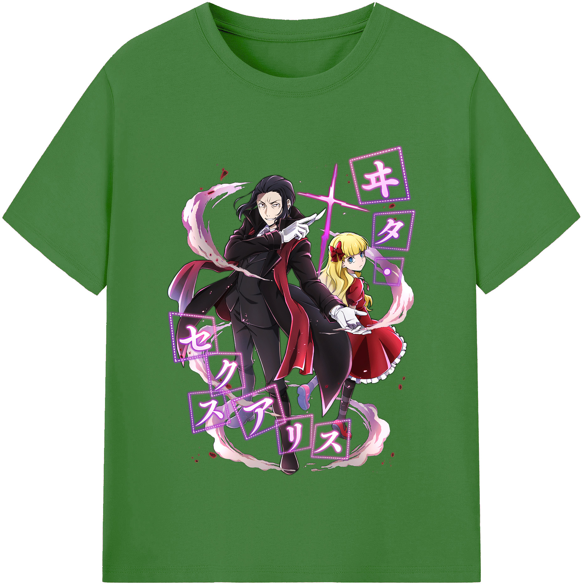 （画像用） 文豪ストレイドッグス Bungo Stray Dogs レディースカジュアルプリントTシャツ（綿100％）